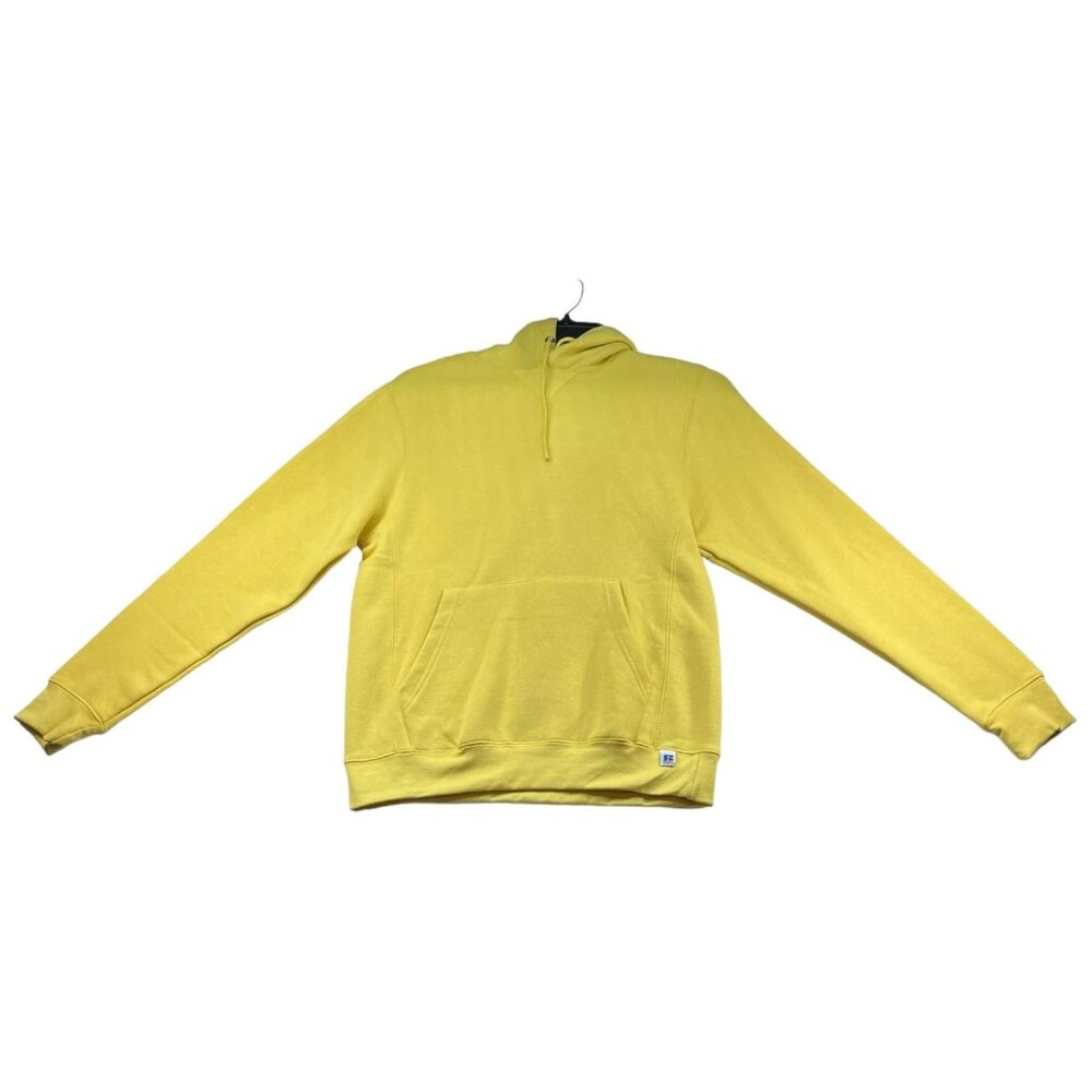Russell Athletic Hoodie Sweater Mens size Small Yellow Long Sleeve Pullover New